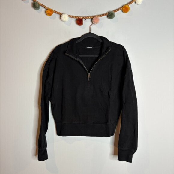 Talentless black half zip pullover sweatshirt - Picture 1 of 5
